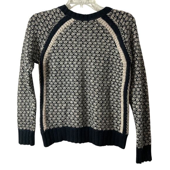 Max Studio Wool Blend Sweater Small Navy & White - Picture 6 of 7